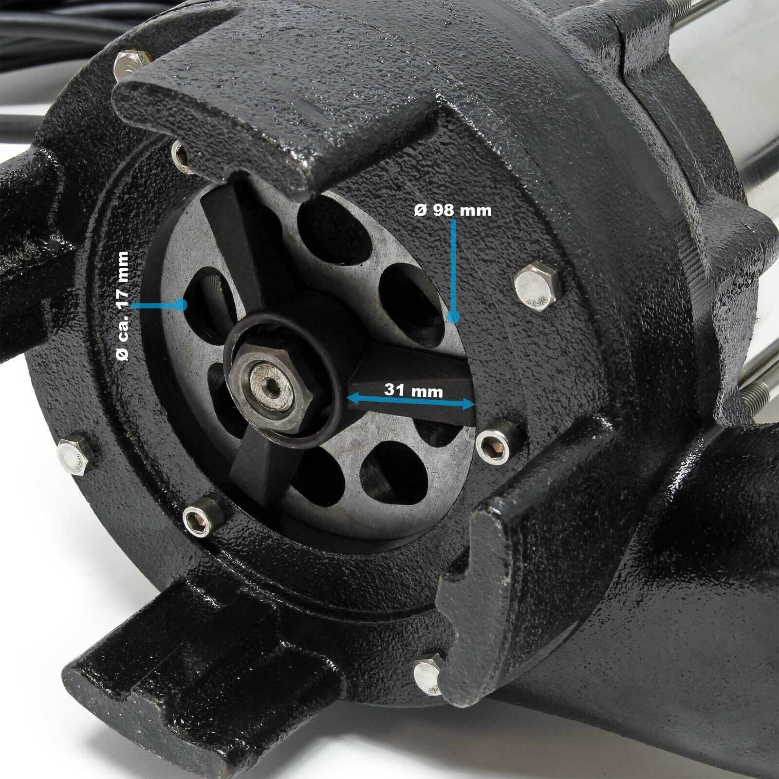 Helloshop26 - Pompe pour eaux sales flotteur broyeur de végétaux 31200l/h 2200 watts - Imagen 6