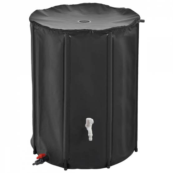 Réservoir souple, récupérateur d'eau de pluie pliable - 500 L - Noir - Linxor - Image 1