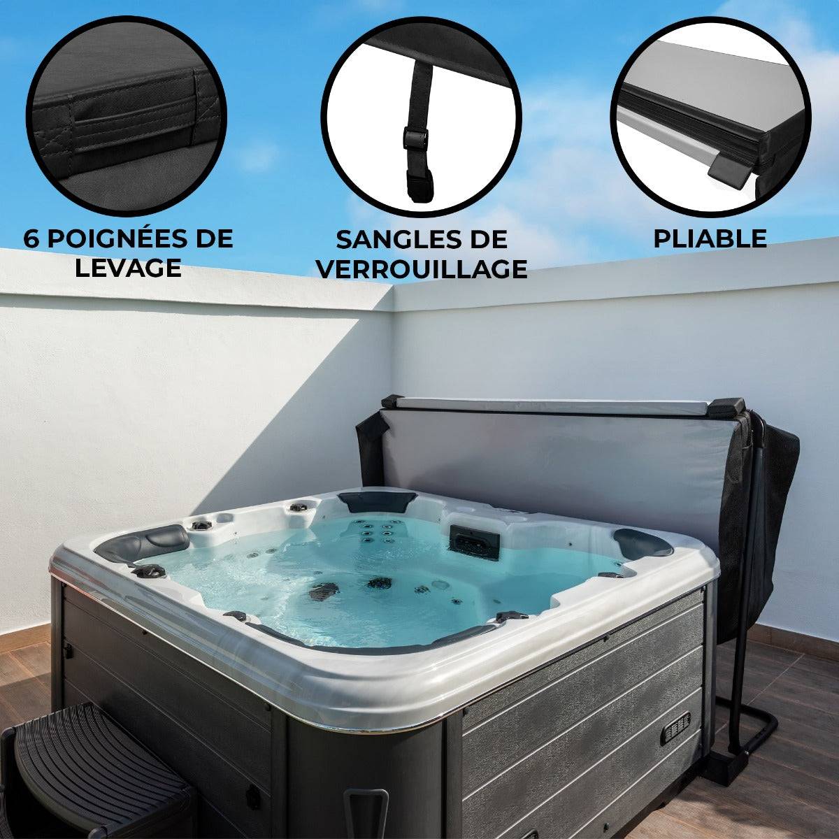 Monster Racking - Couverture de Jacuzzi 2.1m - Noir - Imagen 2