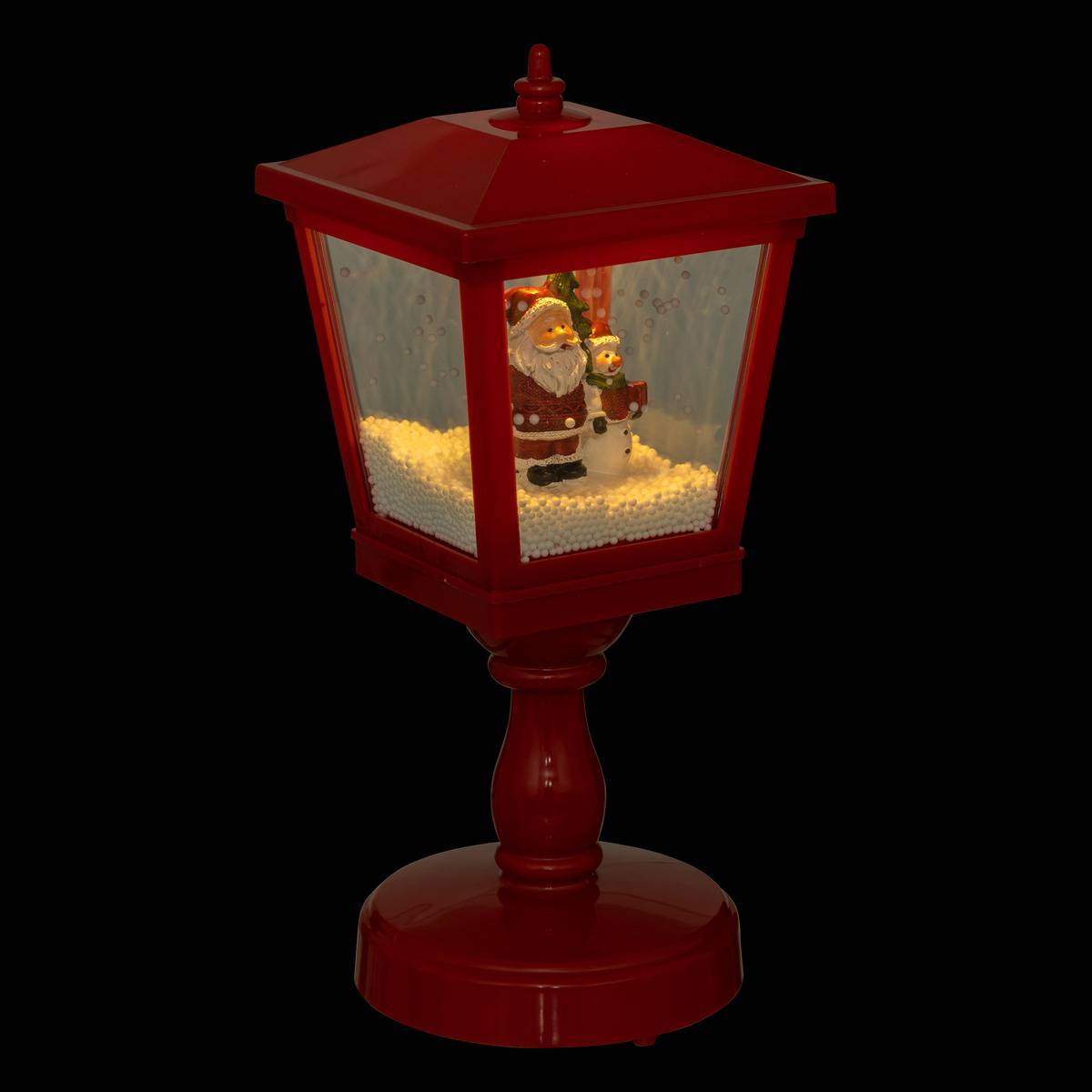 Fééric Lights & Christmas - Décoration lanterne à pied animée et musicale H31 cm 4 LED blanc froid à piles - Feeric Lights & Christmas - Imagen 2