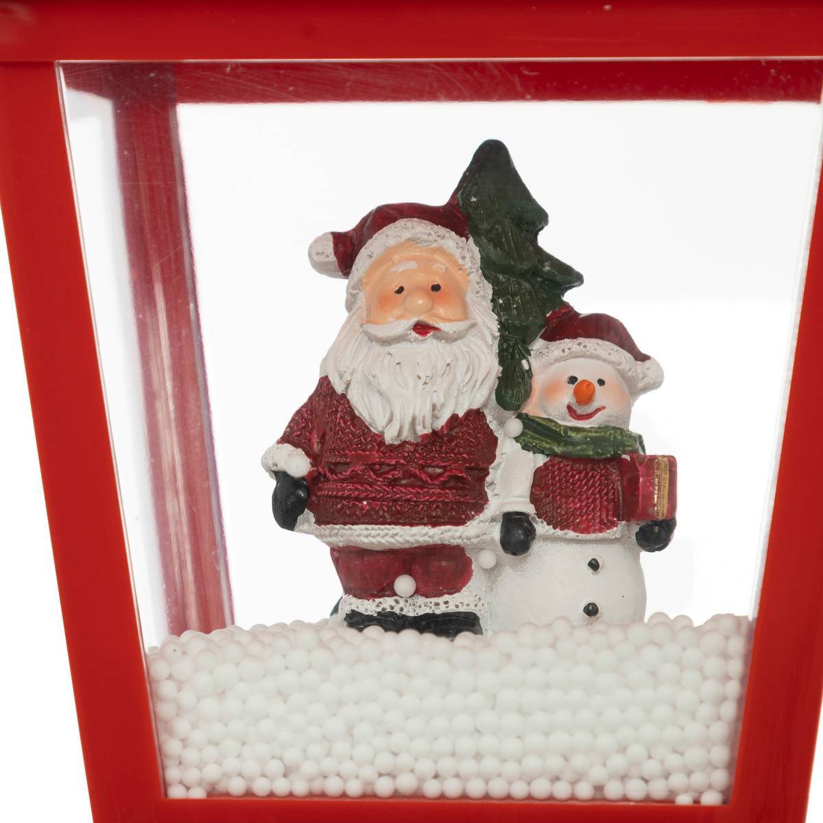 Fééric Lights & Christmas - Décoration lanterne à pied animée et musicale H31 cm 4 LED blanc froid à piles - Feeric Lights & Christmas - Imagen 3