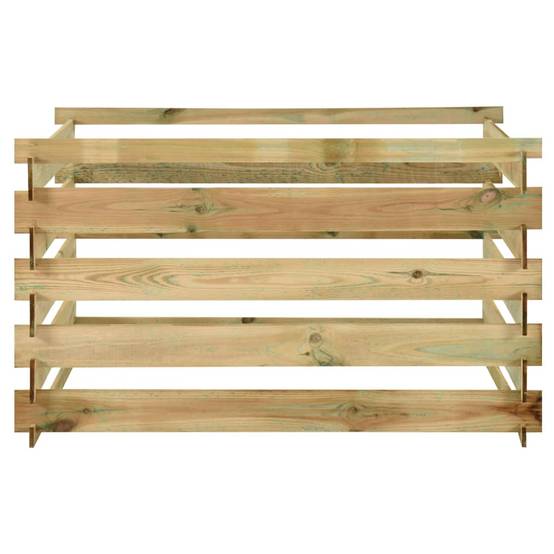 Composteur jardin en bois de pin traité 1008L pour extérieur 120x120x70cm Vert – ComfortXL Outdoor Living - Image 3