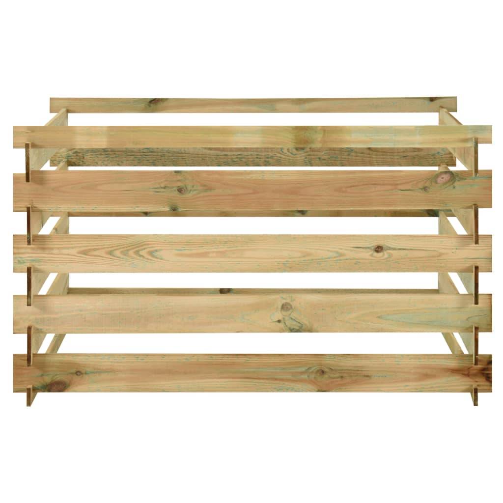 Composteur jardin en bois de pin traité 1008L pour extérieur 120x120x70cm Vert – ComfortXL Outdoor Living - Image 3