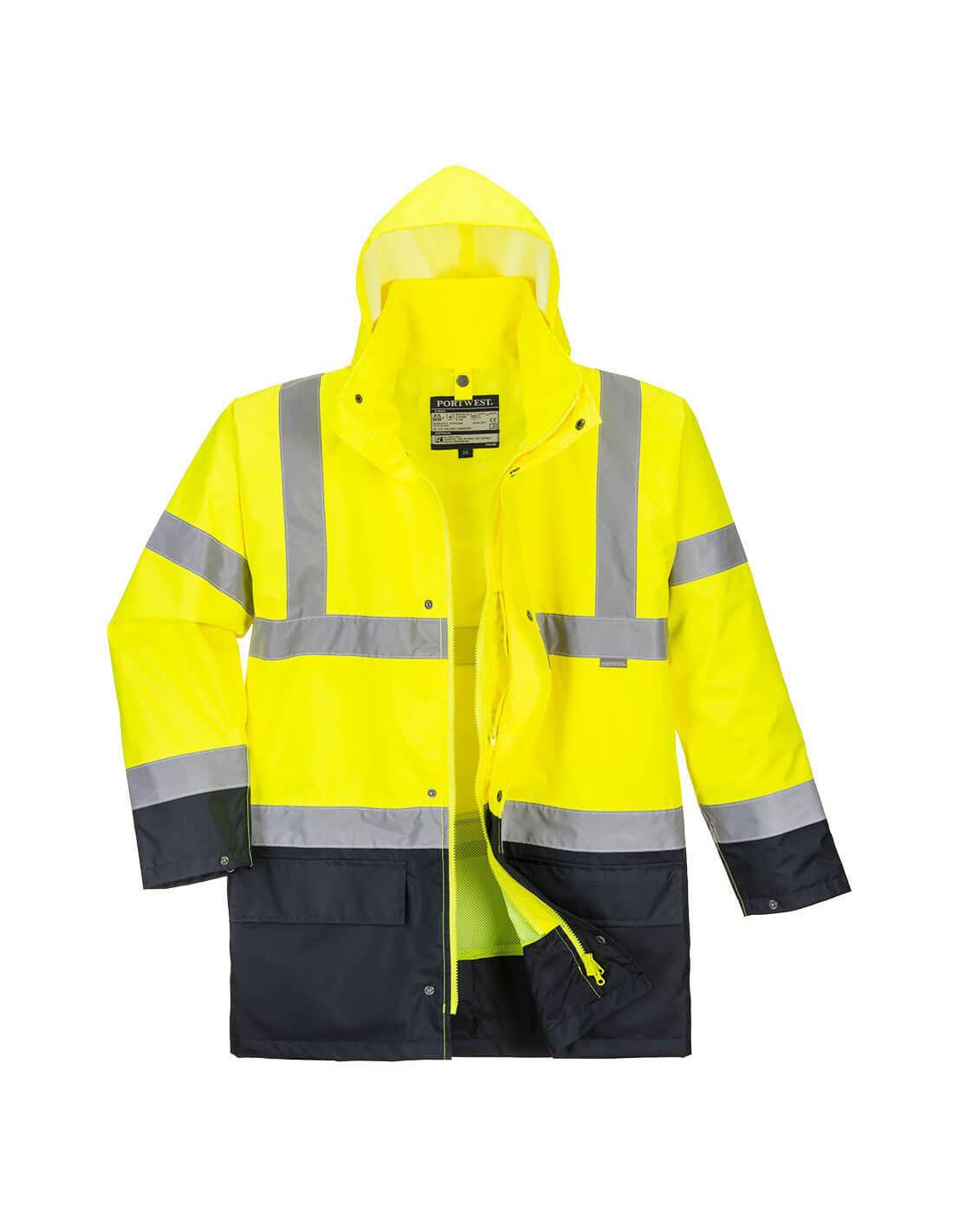 Parka 5 En 1 Essentiel Bicolore Couleur : Jaune/noir Taille Xxl - Portwest