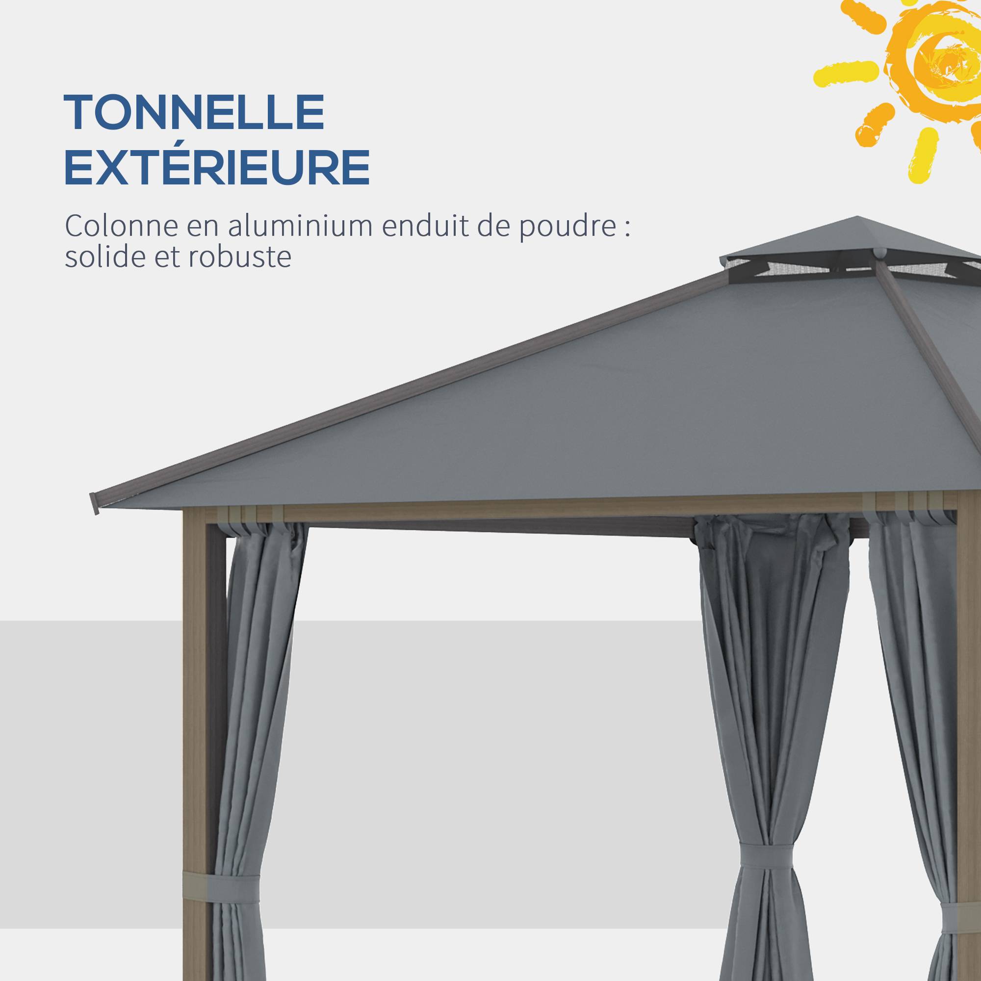 Bain de soleil chaise longue avec dossier réglable - 185x72x78cm Résine tressée Beige fr43 - Image 7