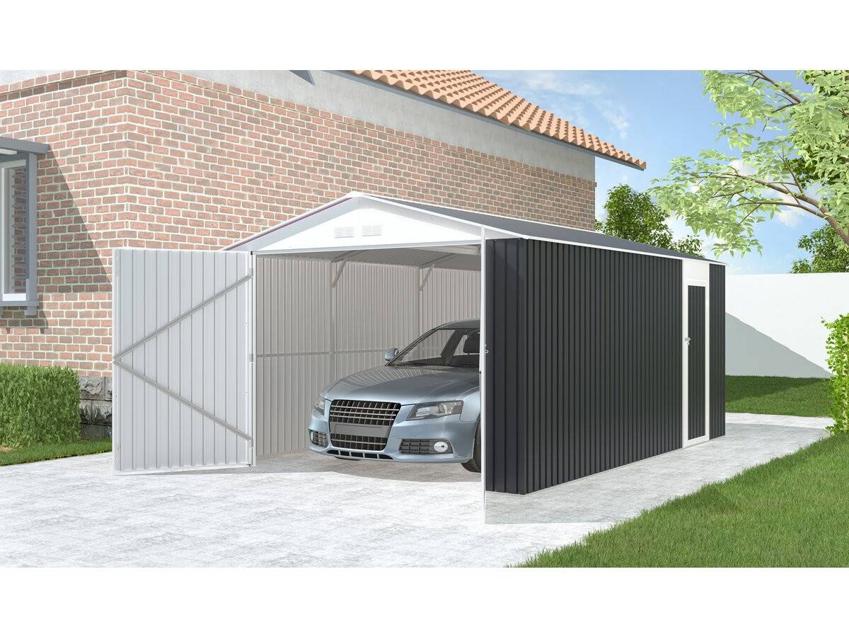 Habitat Et Jardin - Garage Métal "houston" 15,36 M² - Anthracite -habitat Et Jardin - Imagen 2