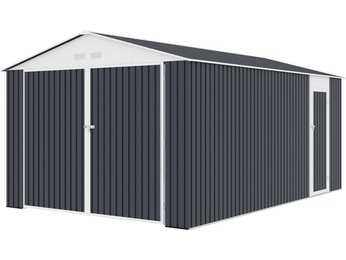Habitat Et Jardin - Garage Métal "houston" 15,36 M² - Anthracite -habitat Et Jardin - Imagen 1