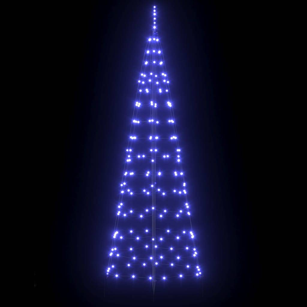 Vidaxl - Arbre de Noël LED avec piquets au sol Bleu 250 cm Fer vidaXL 42018752 - Image 6