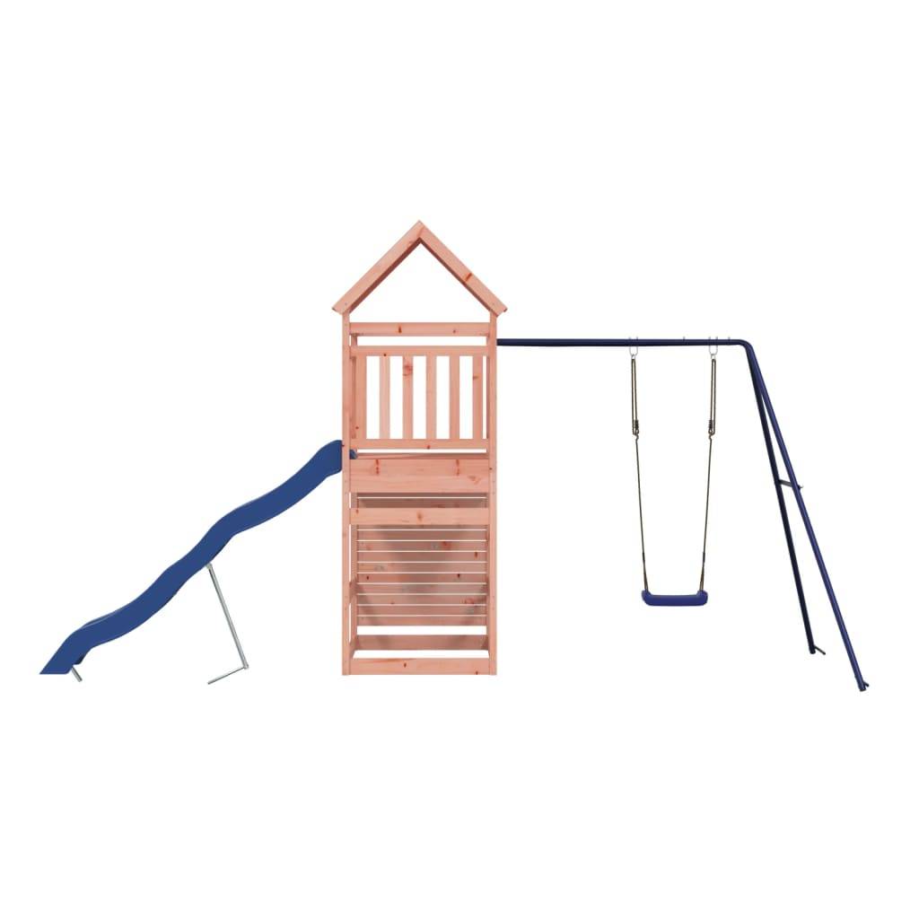 Helloshop26 - Aire de jeux d'extérieur balançoires toboggan portiques robuste jeux jardin 454 x 199 x 249 cm bois massif de douglas - Imagen 5