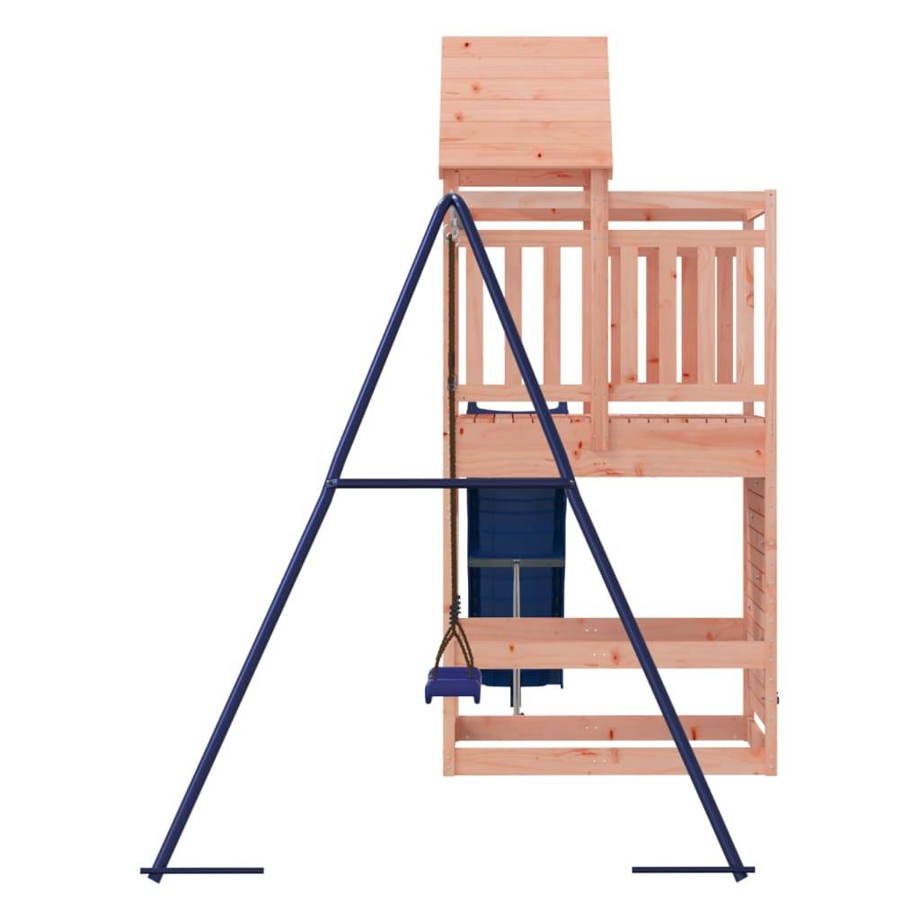 Helloshop26 - Aire de jeux d'extérieur balançoires toboggan portiques robuste jeux jardin 454 x 199 x 249 cm bois massif de douglas - Imagen 3