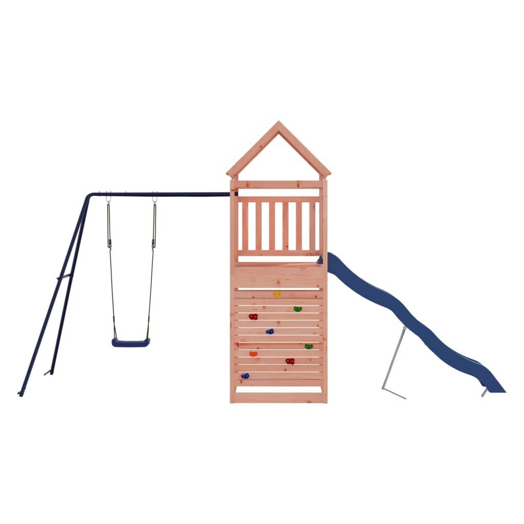 Helloshop26 - Aire de jeux d'extérieur balançoires toboggan portiques robuste jeux jardin 454 x 199 x 249 cm bois massif de douglas - Imagen 2