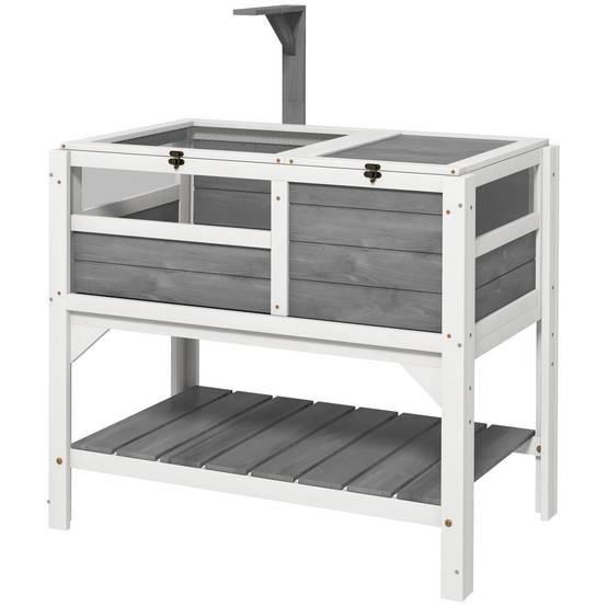Enclos pour tortues bois naturel 84 x 51 x 105 cm - PANGIVO - Image 2