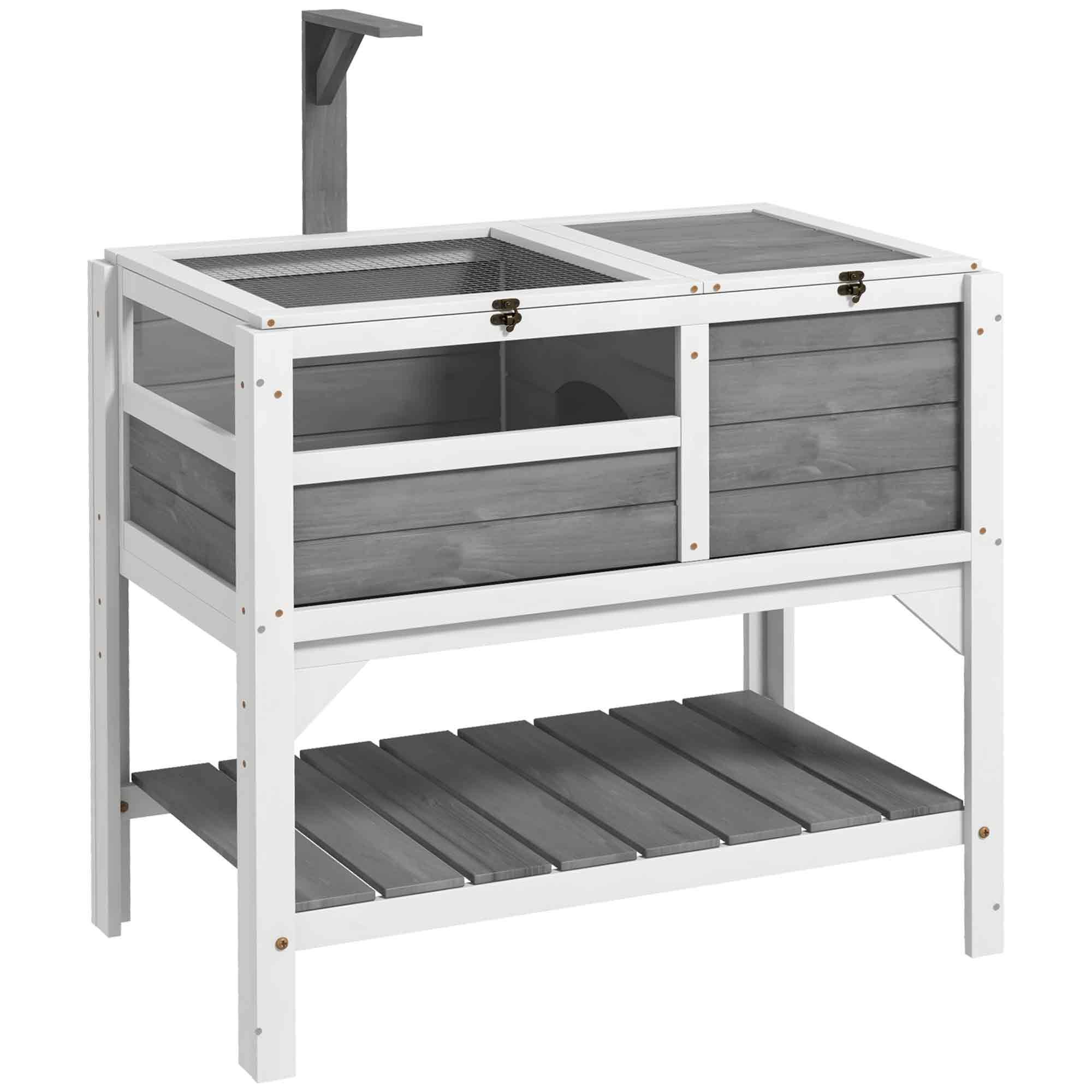 Enclos pour tortues bois naturel 84 x 51 x 105 cm - PANGIVO - Image 1