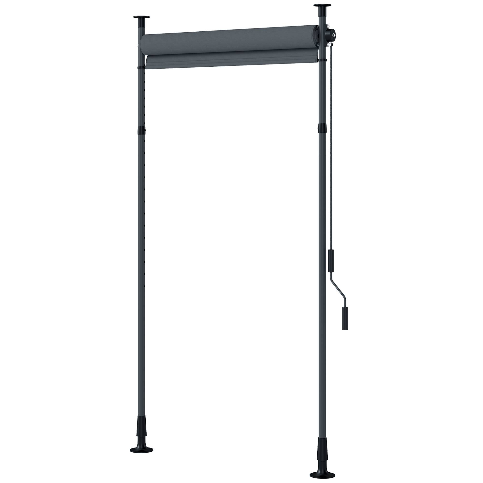 Store autoportant réglable sans perçage 1,5x2,2-3,1 m gris foncé - Image 2