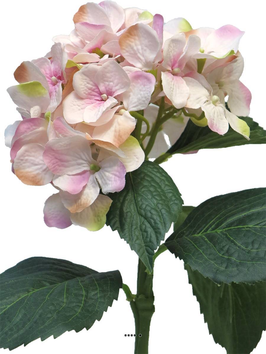 Hortensia artificiel en branche, H 48 cm Rose - BEST - couleur: Rose - Image 3