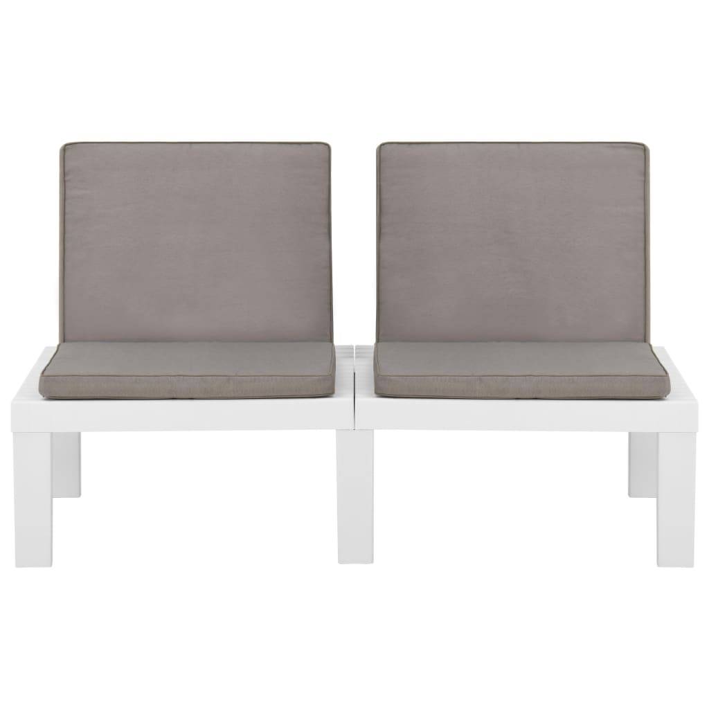 Prolenta Premium - Banc de jardin Blanc 65 X 130 cm - Prolenta Premium - Image 2