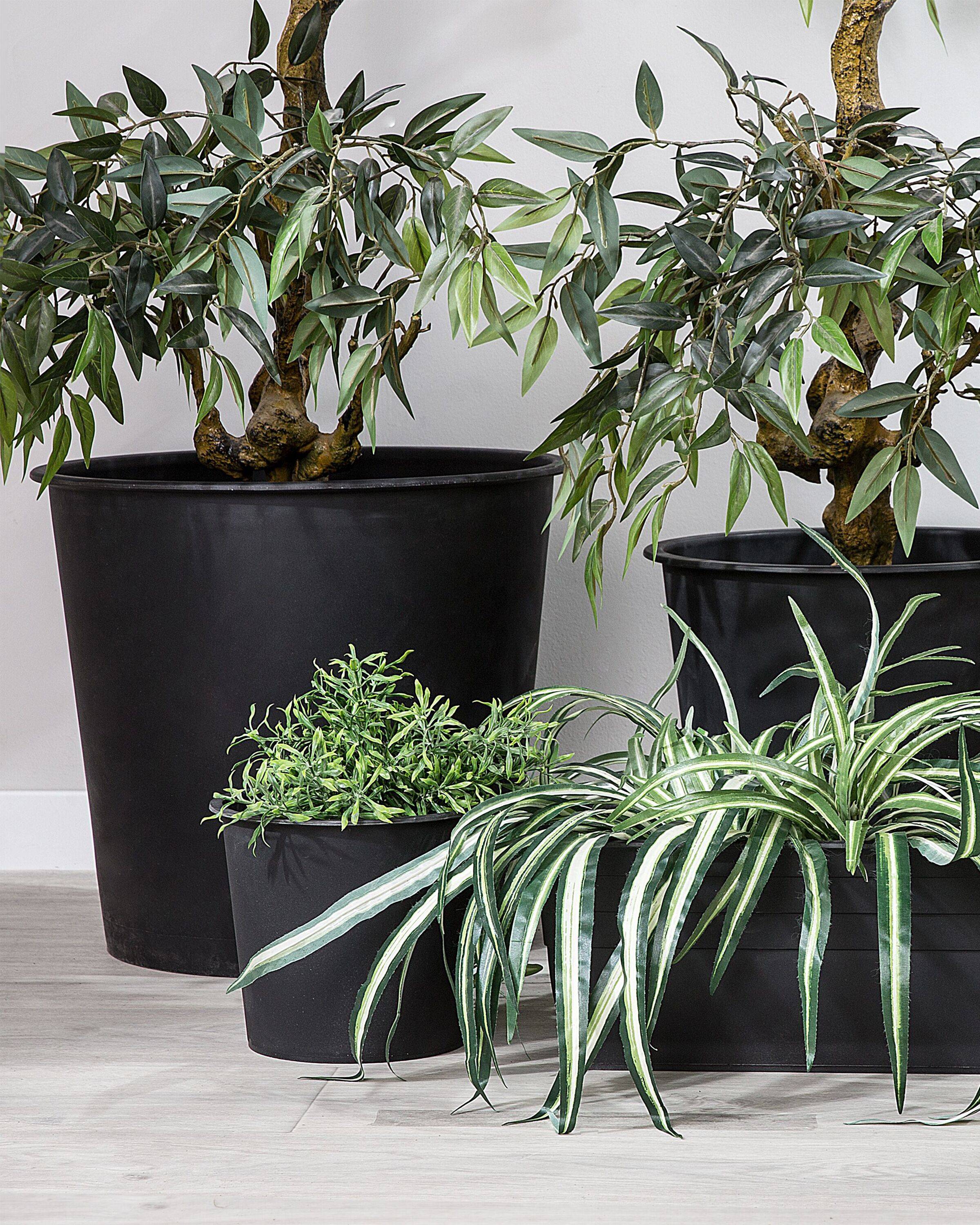Beliani - Insert Rond Noir Synthétique ⌀ 26 cm pour Pot de Fleurs UV Résistant pour Intérieur et Extérieur Imperméable - Imagen 2