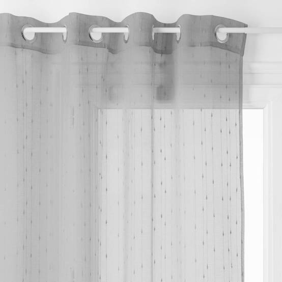 Atmosphera - Voilage "Anissa" gris 140x240cm - Atmosphera Créateur d'intérieur - Image 2