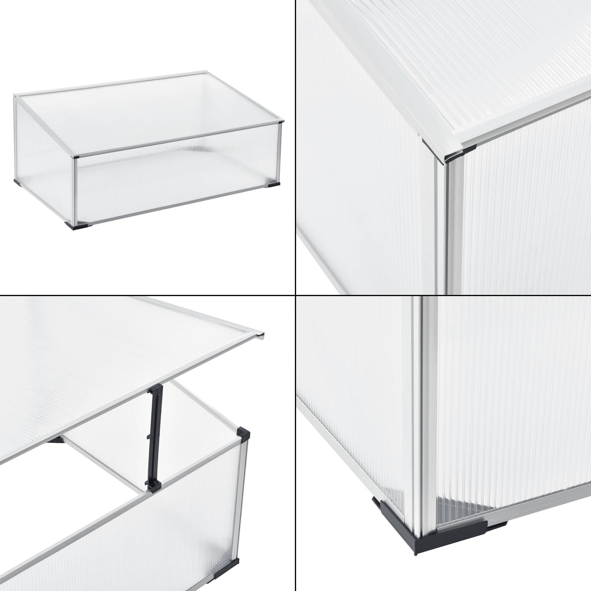 [en.casa] - Châssis de Jardin Horta avec Toiture Polycarbonate 100 x 60 x 40 cm [en.casa] - Imagen 4