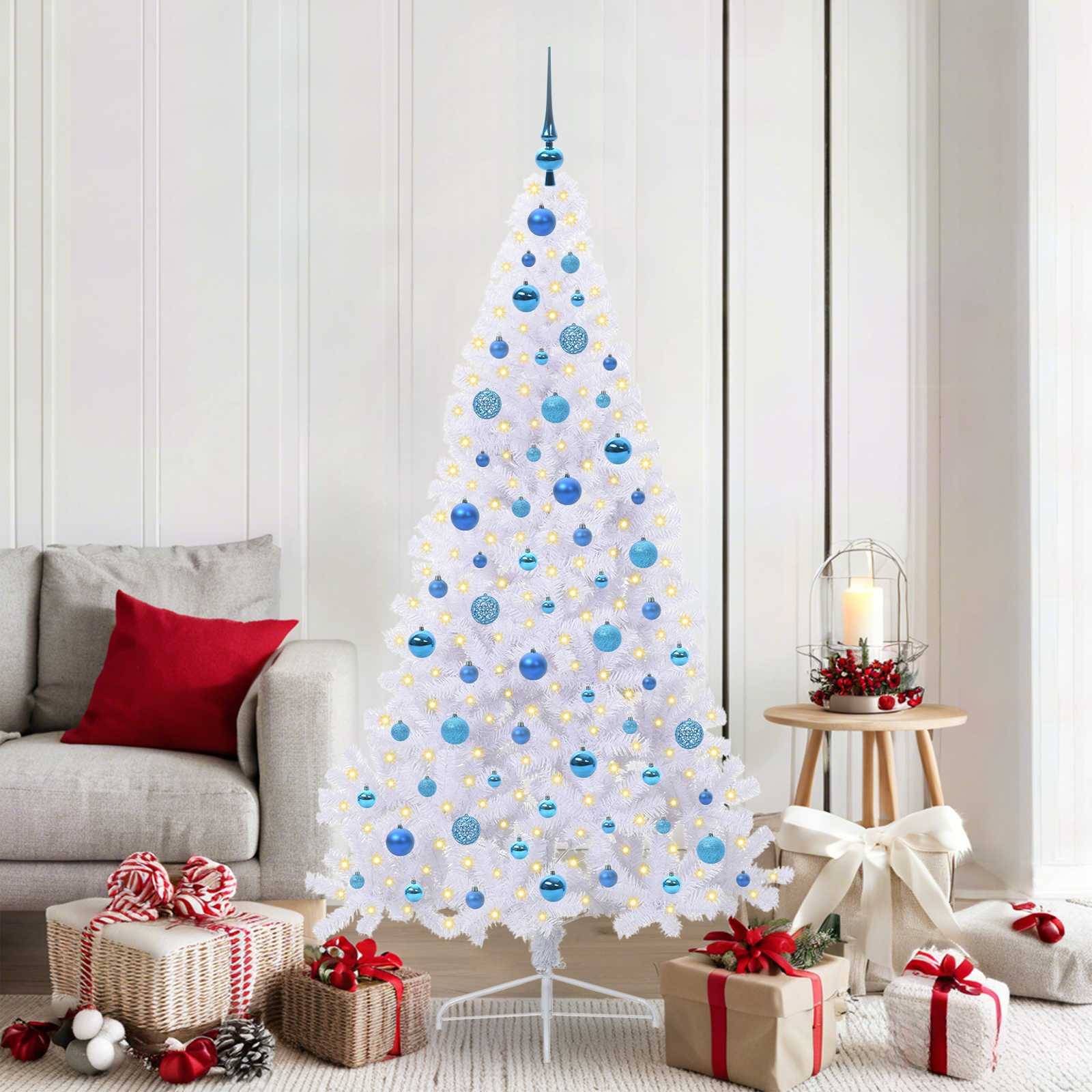 Vidaxl - Sapin de Noël artificiel avec 300 LED Blanc 180 cm PVC et Acier vidaXL 3426819