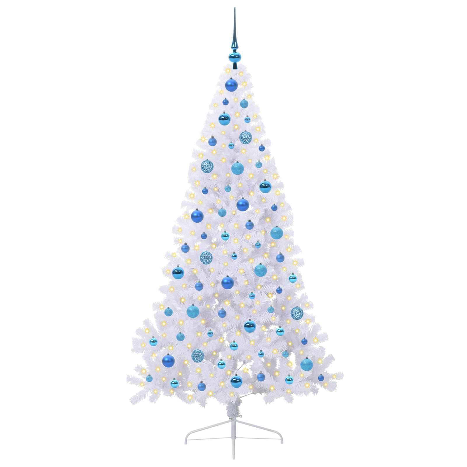 Vidaxl - Sapin de Noël artificiel avec 300 LED Blanc 180 cm PVC et Acier vidaXL 3426819 - Image 4