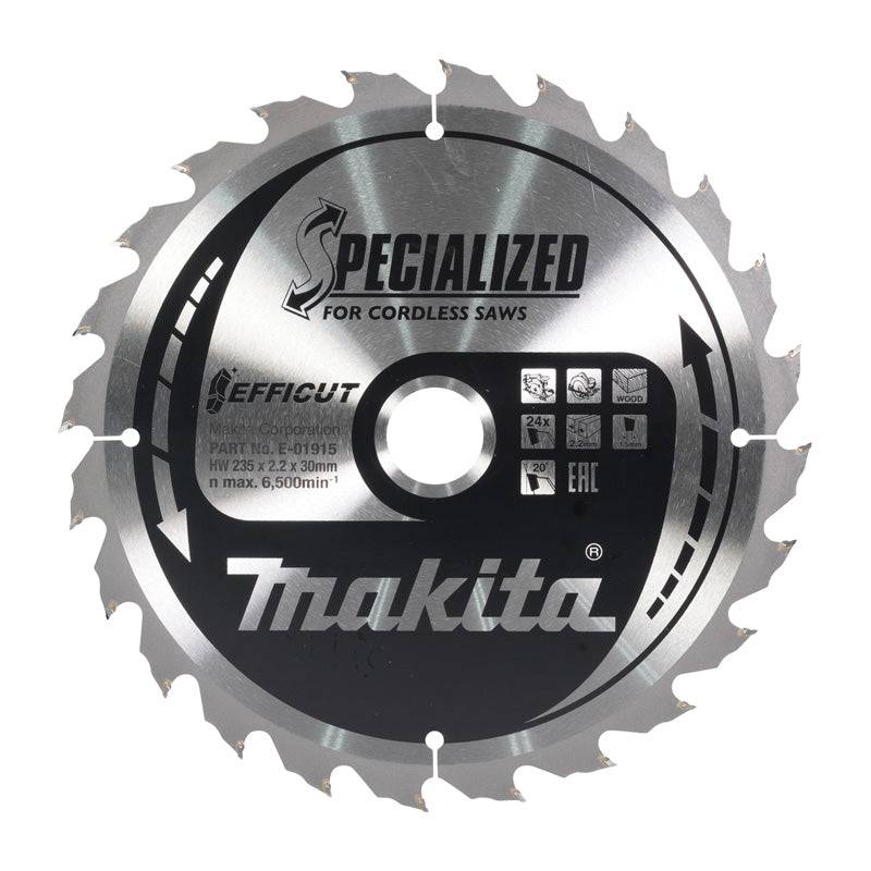 Makita - Lame carbure efficut MAKITA 235 x 20 mm, 24 dents, pour le bois Makita - Imagen 1