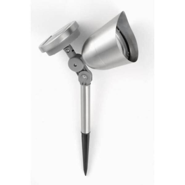 Spot a énergie solaire en inox brossé - GALIX - 0,29W - 30 Lumens - 8h d'éclairage - Image 1