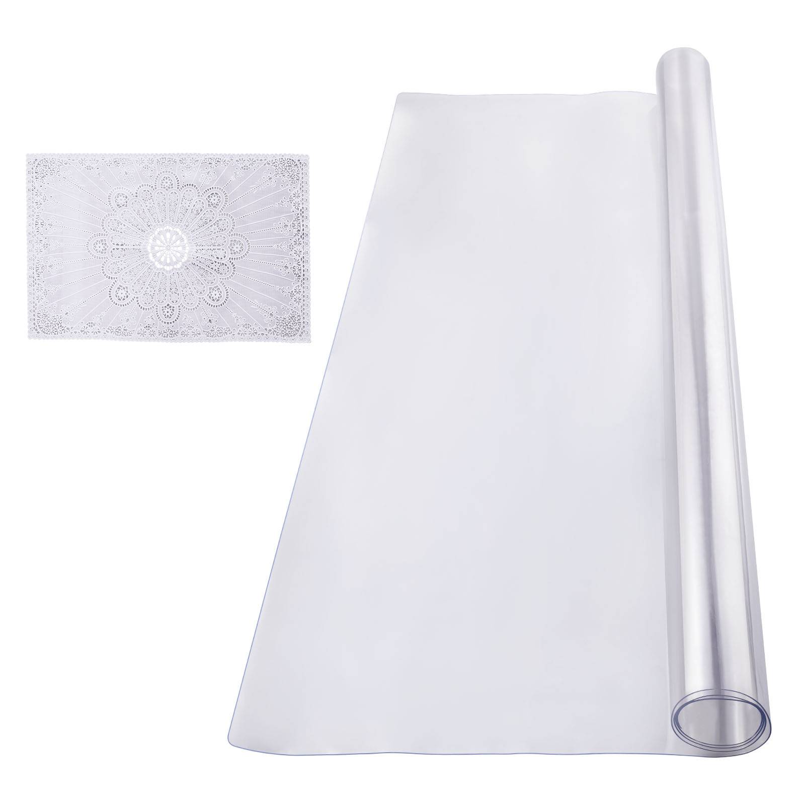 VEVOR Protecteur bureau PVC transparent, 36x48", 1.5mm, rectangulaire, imperméable, salle à manger. - Image 9