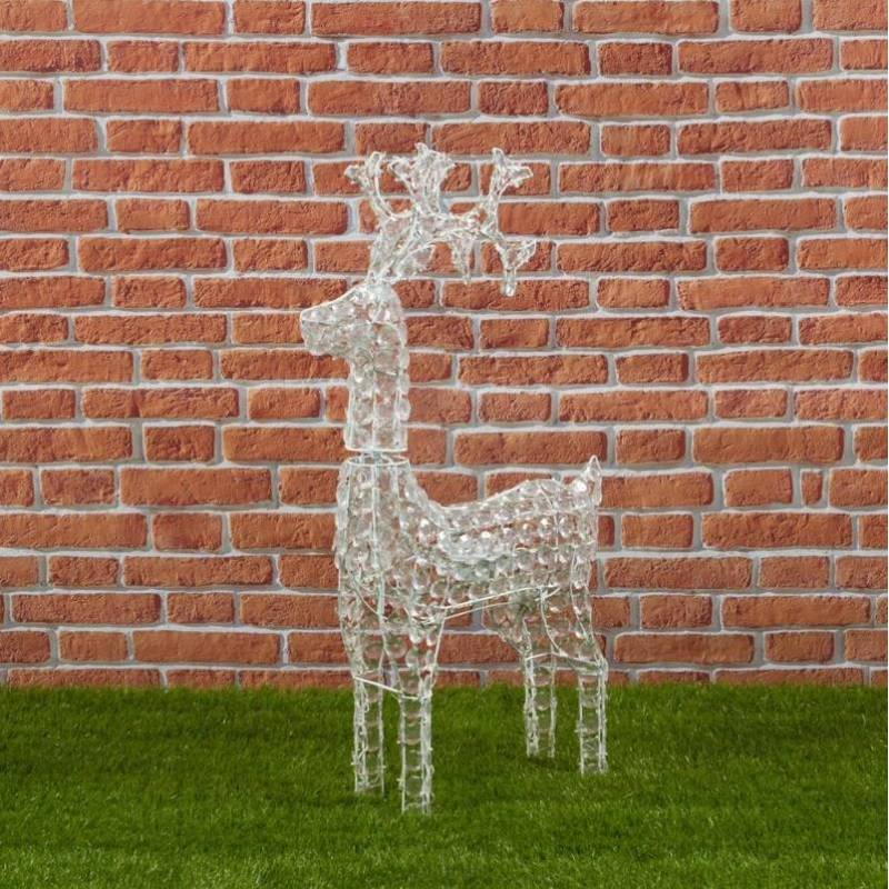 Lotti - Renne lumineux 3D tête en mouvement 90CM 200 LED blanc froid fixe extérieur professionnel Lotti - Imagen 4