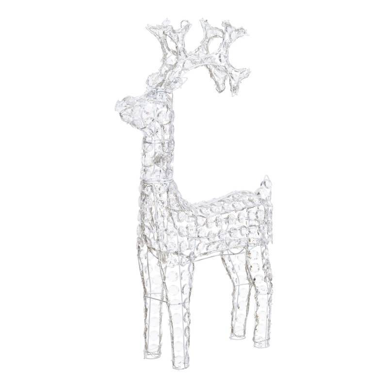 Lotti - Renne lumineux 3D tête en mouvement 90CM 200 LED blanc froid fixe extérieur professionnel Lotti - Imagen 6