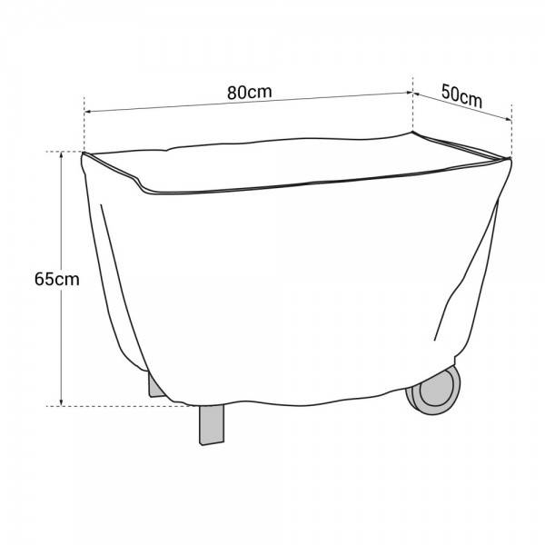 Housse pour barbecue et desserte - L 80 x l 50 x H 65 - Rectangulaire - Image 4