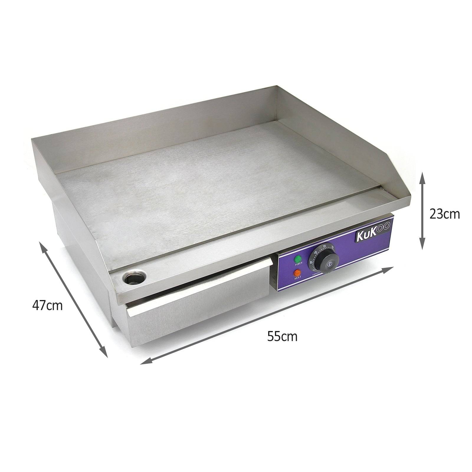Kukoo - KuKoo Plaque de Cuisson Professionnelle Inox de 50cm - Imagen 5