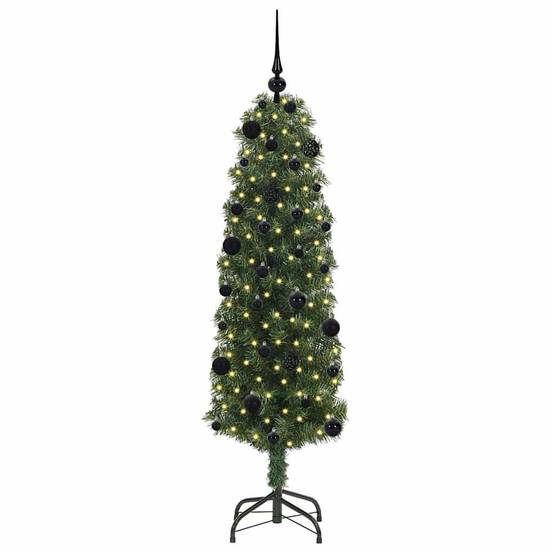 ComfortXL - Sapin de Noël Lumineux 150 cm avec 150 LED, 61 Boules et Cime inclus Rouge – ComfortXL Outdoor Living - Image 3
