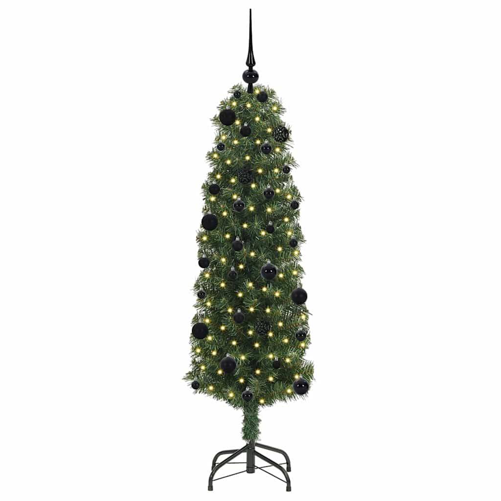 ComfortXL - Sapin de Noël Lumineux 150 cm avec 150 LED, 61 Boules et Cime inclus Rouge – ComfortXL Outdoor Living - Image 3