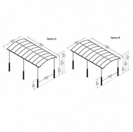 Canopia - Canopia Carport Camping-Car Alpine 5,07 x 3,52 m Gris - Imagen 4
