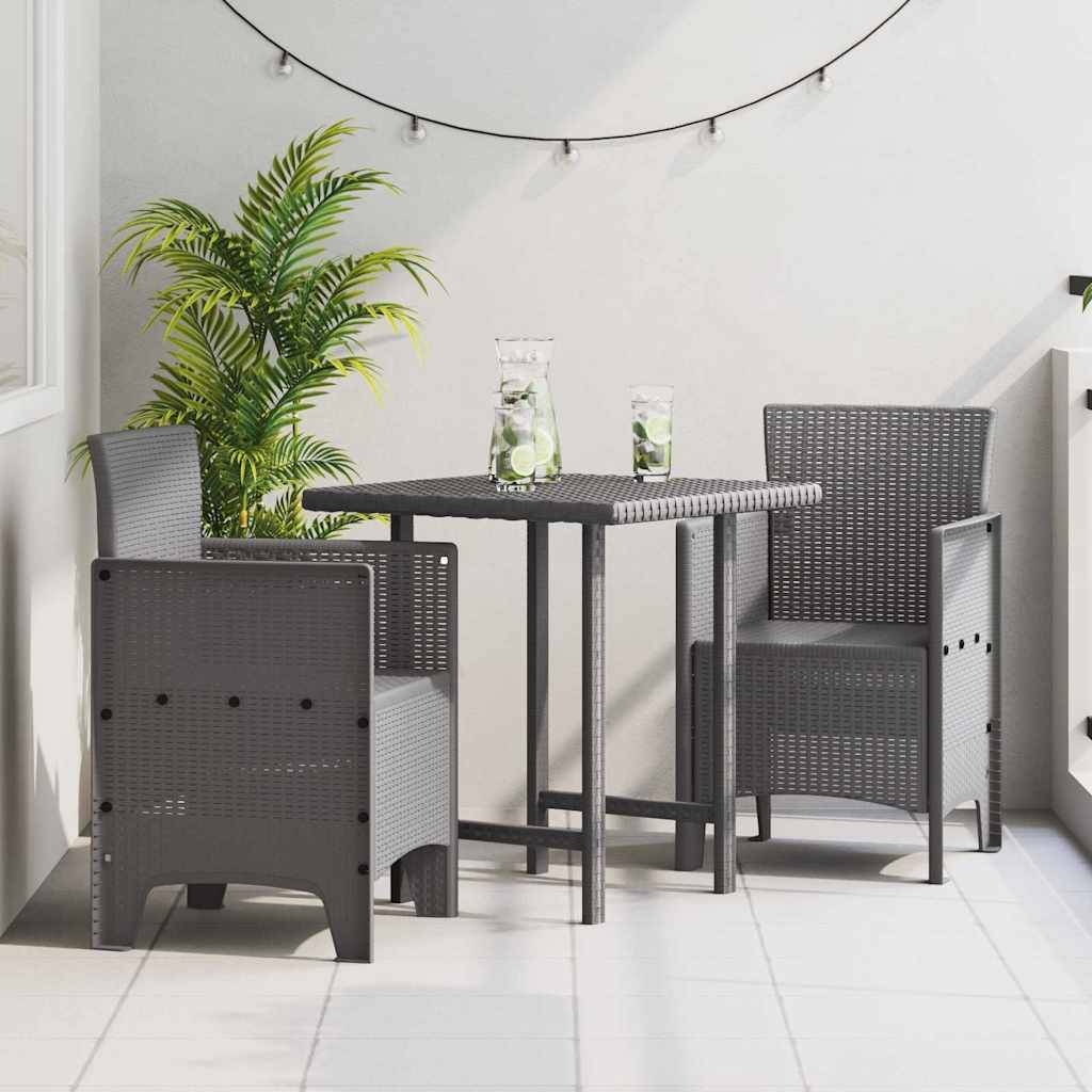 Maison Chic - Lot De 2 Chaises De Jardin - Fauteuils De Jardin Gris clair 53 x 49 x 85 cm PP - Image 2