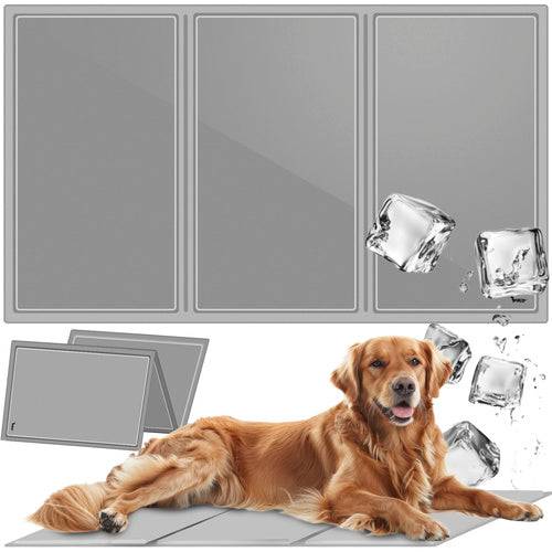 Tapis rafraîchissant pour animaux gris 90x50cm Purlov - Image 1