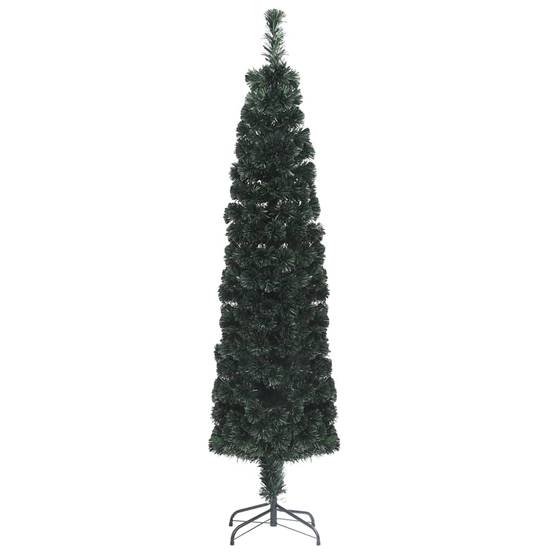 Arbre de Noël - Sapin de Noël artificiel mince et support 120 cm fibre optique - Image 1