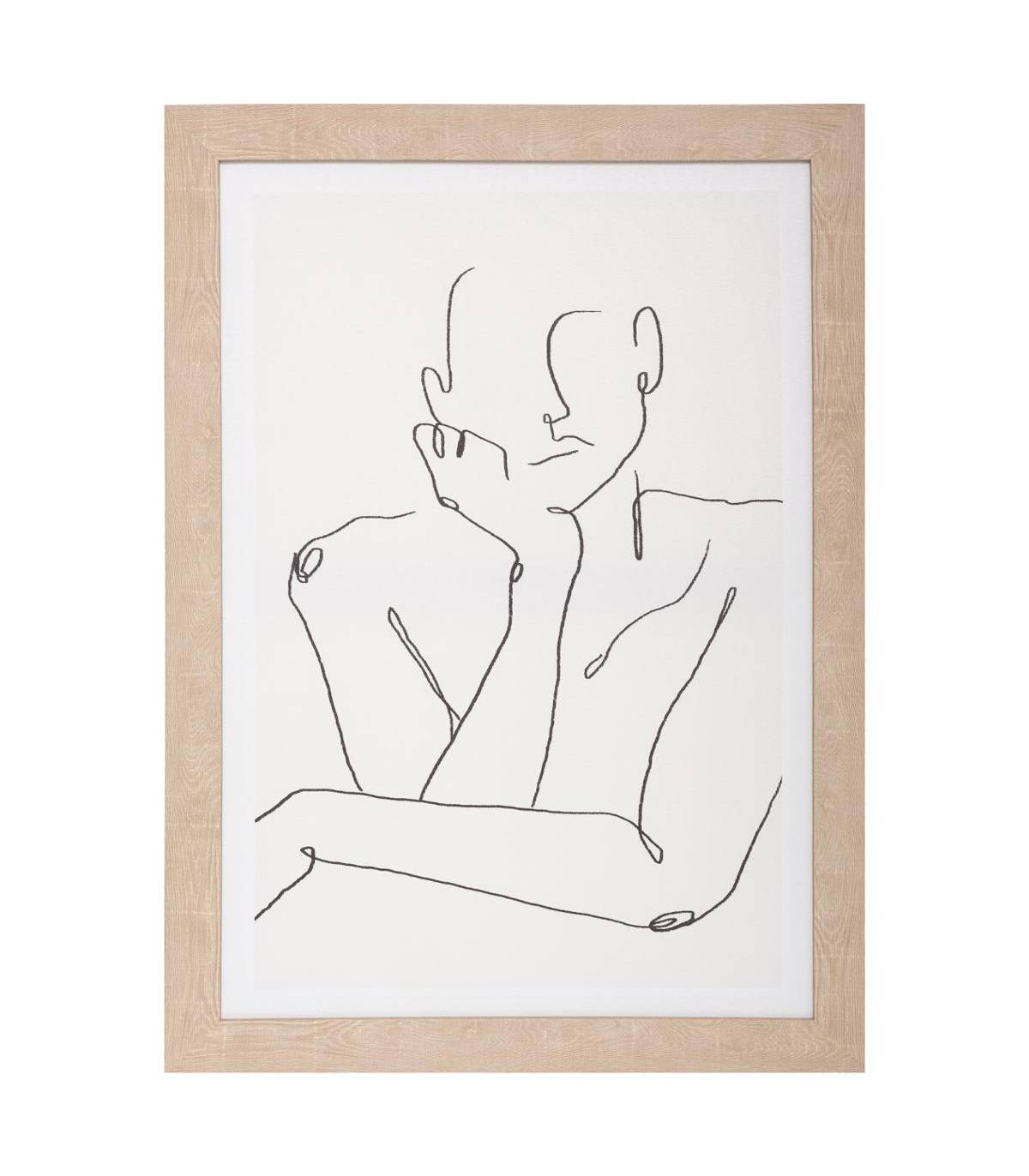 Tableau Toile murale encadrée imprimée Visage 50 x 70 cm - Image 1