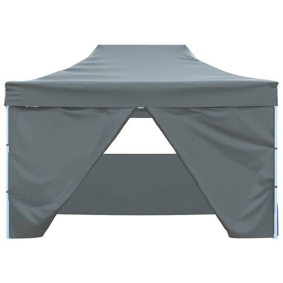 ComfortXL - Tente de réception tissu Oxford extérieur événement pop-up 280x410cm anthracite - ComfortXL Outdoor Living - Image 5