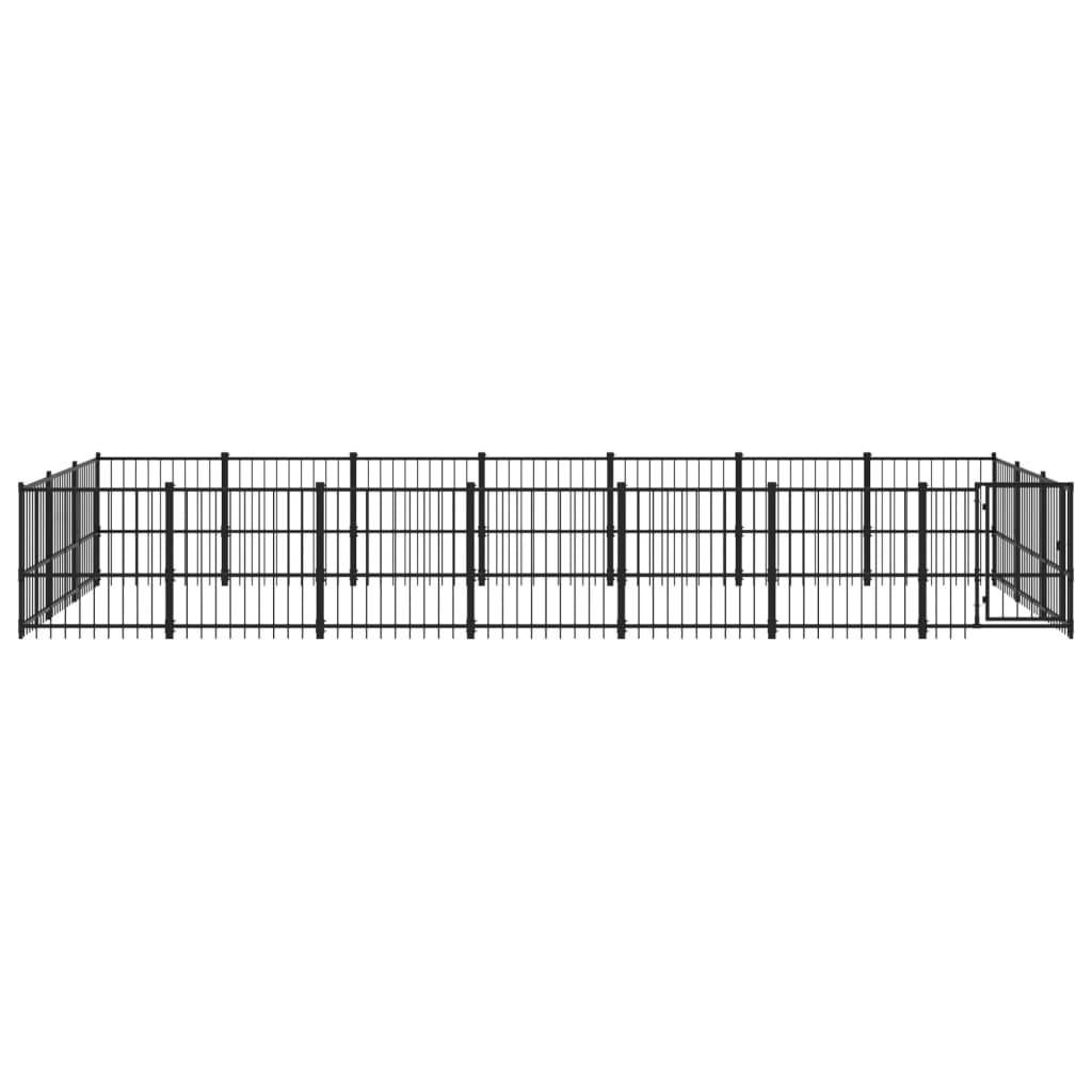 Vidaxl - Chenil d'extérieur pour chiens Acier 19,76 m² vidaXL 3124620 - Imagen 8