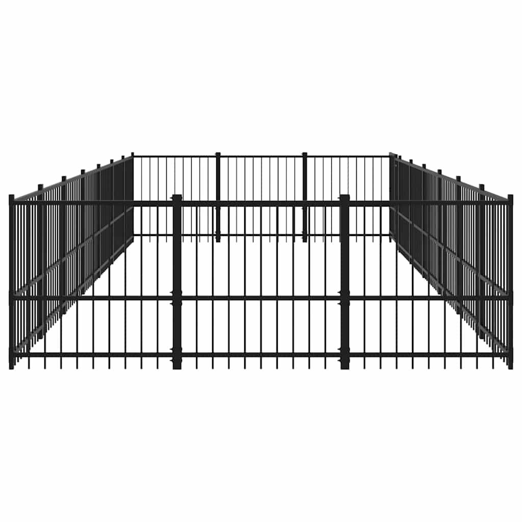 Vidaxl - Chenil d'extérieur pour chiens Acier 19,76 m² vidaXL 3124620 - Imagen 5