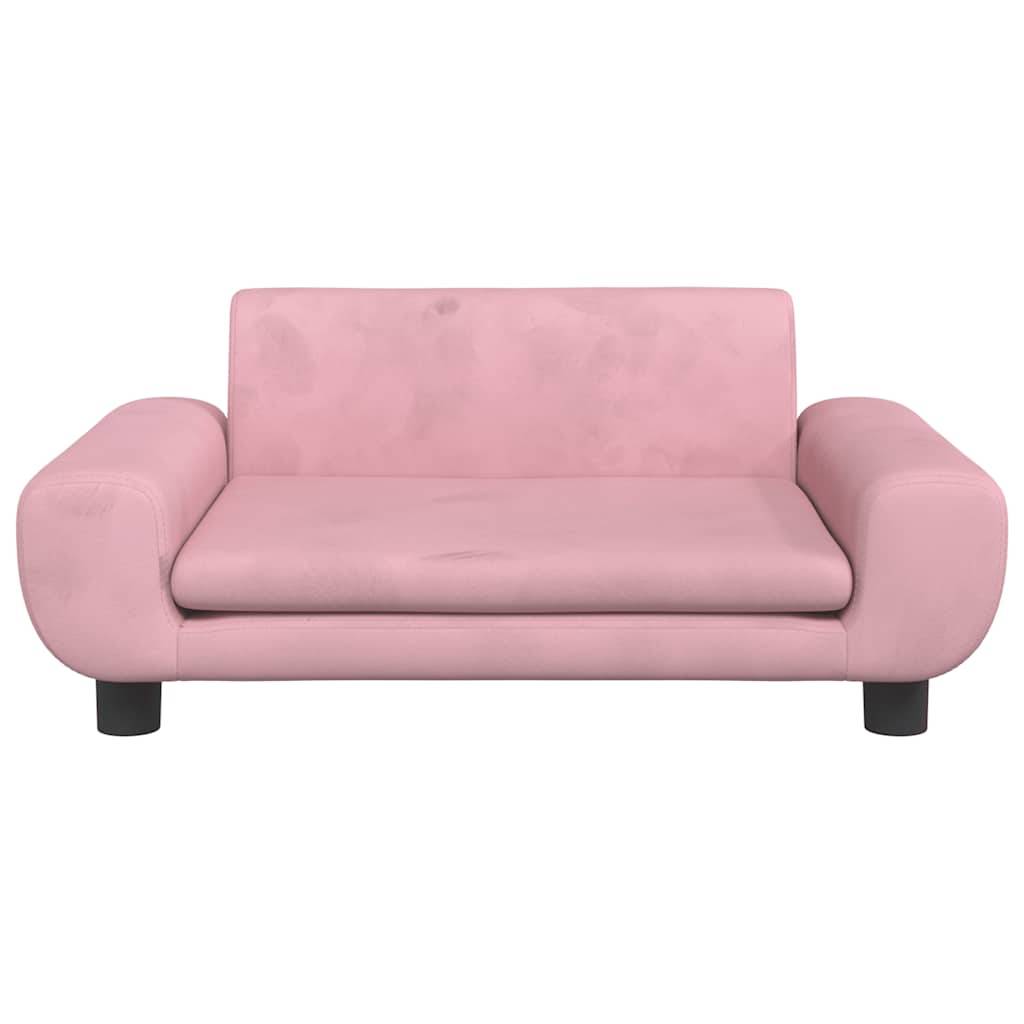 Canapé pour chien velours rose 70 x 45 x 33 cm - PANGIVO - Image 3