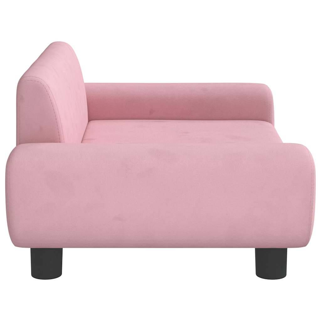 Canapé pour chien velours rose 70 x 45 x 33 cm - PANGIVO - Image 4