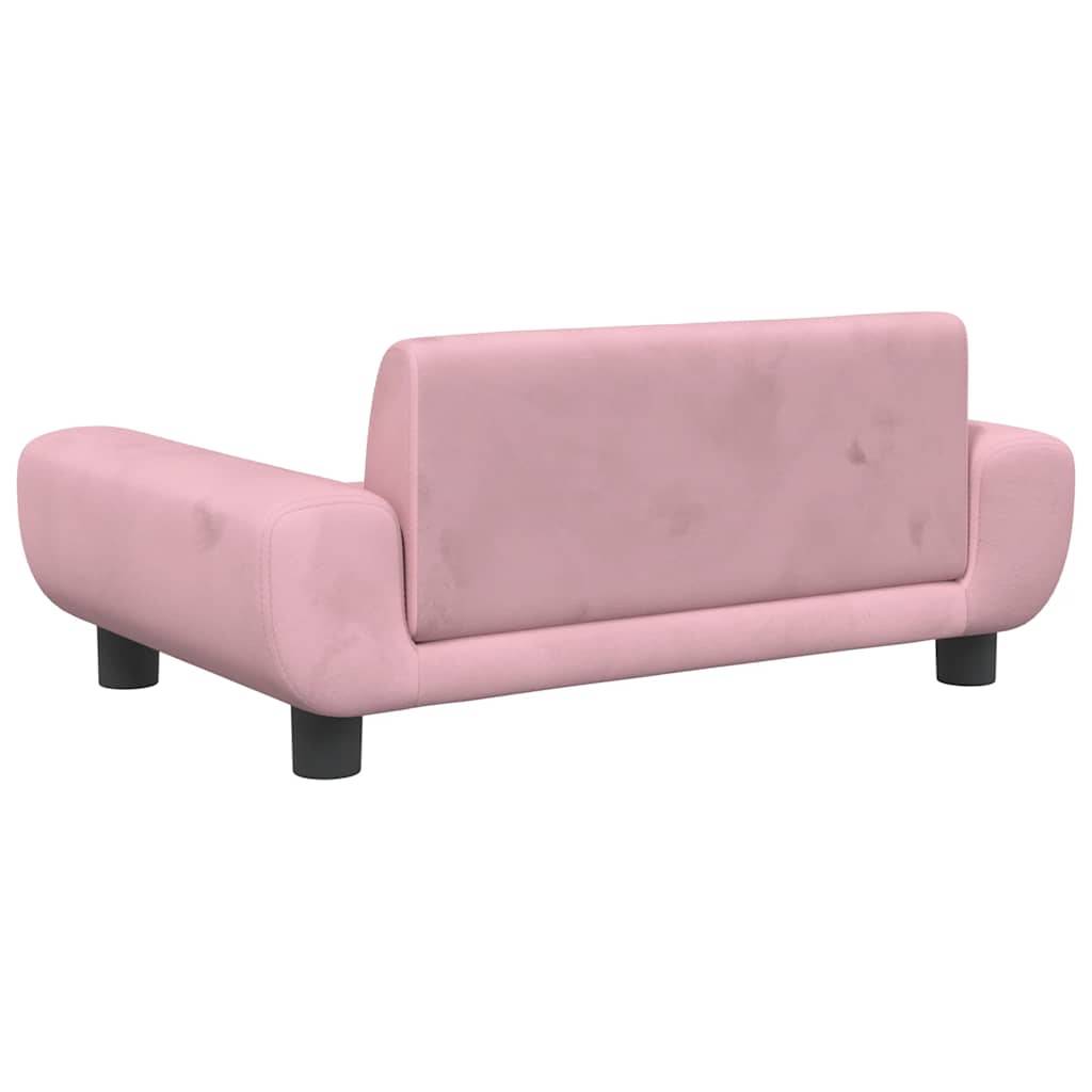 Canapé pour chien velours rose 70 x 45 x 33 cm - PANGIVO - Image 5