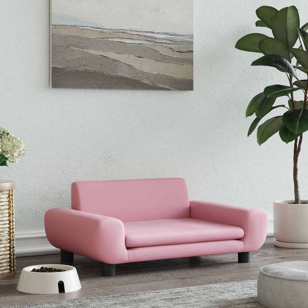 Canapé pour chien velours rose 70 x 45 x 33 cm - PANGIVO - Image 1