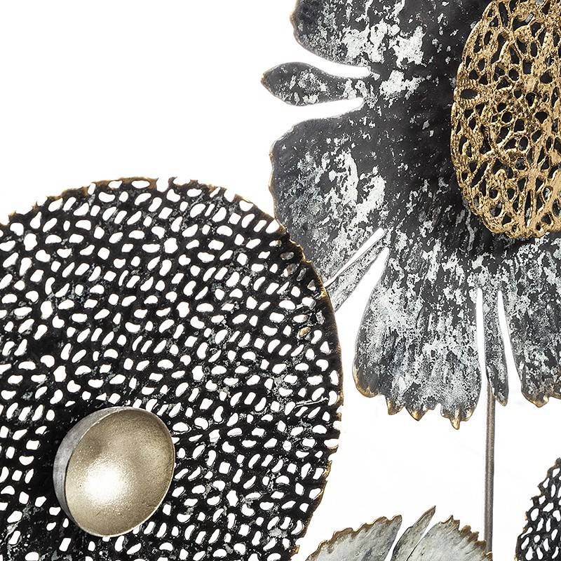 Déco murale métal fleurs 50x50 Atmosphera - Image 3