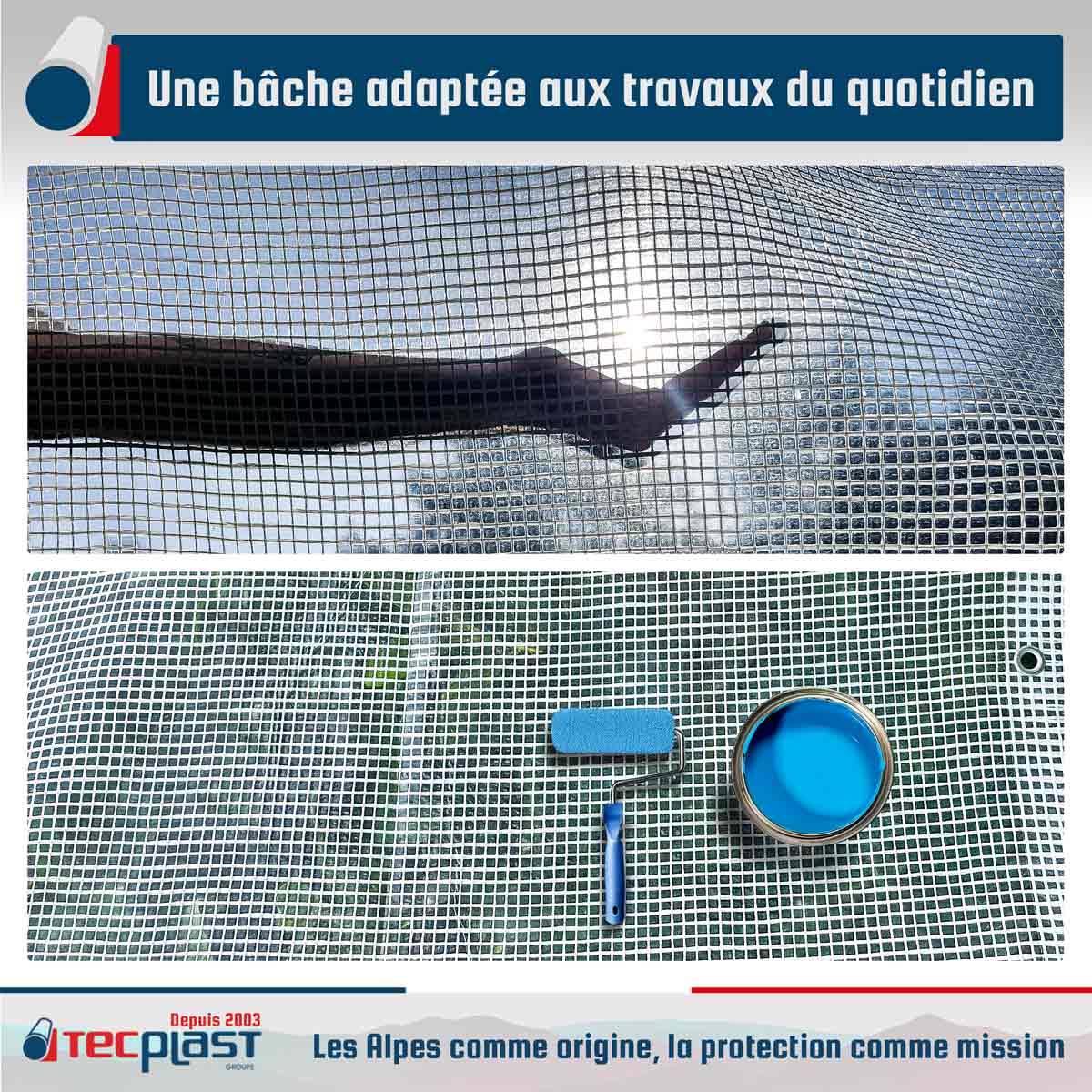 Bâche Peinture 2x3 m TR170PE - Bâche Armée Transparente - Haute Qualité - Bâche de protection Peinture sol et meuble TECPLAST - Imagen 2