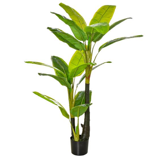 Bananier artificiel plastique vert 17 x 17 x 150 cm - PANGIVO - Image 2