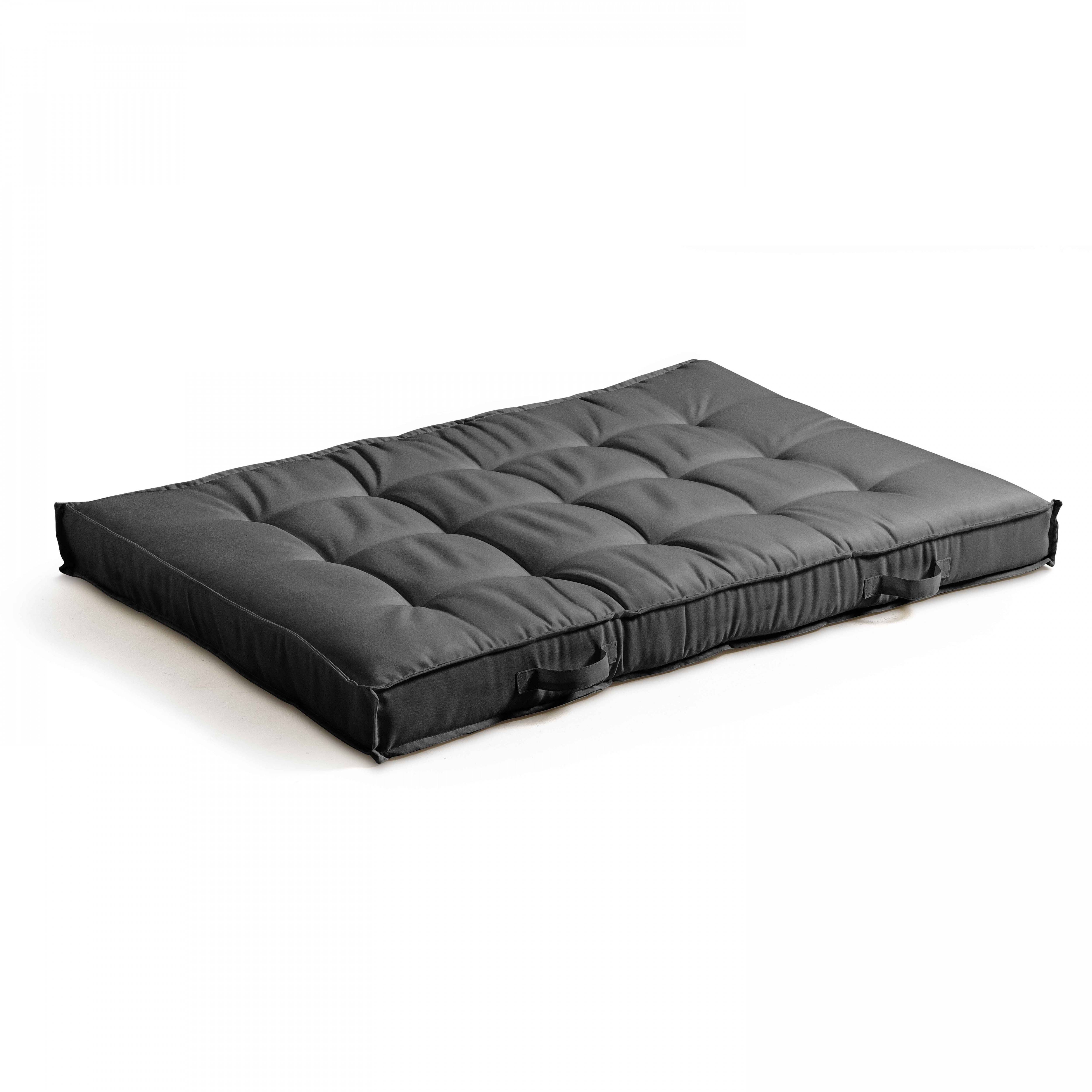 Oviala - Coussin pour palette matelassé anthracite 120x80cm Cuzco - Oviala - Image 1